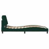 vidaXL Estructura cama sin colch&oacute;n terciopelo verde oscuro 100x200 cm