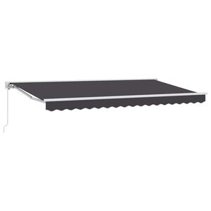 vidaXL Toldo manual 3,5 x 2 m Gris antracita 100% Poli&eacute;ster