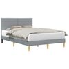 vidaXL Estructura de cama con cabecera Gris Claro 140 x 190 cm Tela