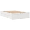 vidaXL Cama con estantería sin colchón madera maciza blanca 160x200 cm