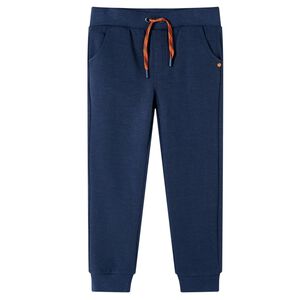 vidaXL Pantalones de ch&aacute;ndal infantiles azul marino m&eacute;lange 92