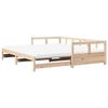 vidaXL Sofá cama nido con colchones madera maciza de pino 80x200 cm