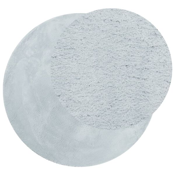 vidaXL Alfombra de pelo corto suave lavable HUARTE azul &Oslash; 100 cm