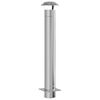 vidaXL Extensi&oacute;n de Chimenea Plateado 25 x 25 x 132 cm