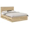 vidaXL Estructura de cama Roble Sonoma 150 x 200 cm Madera Ingenieril