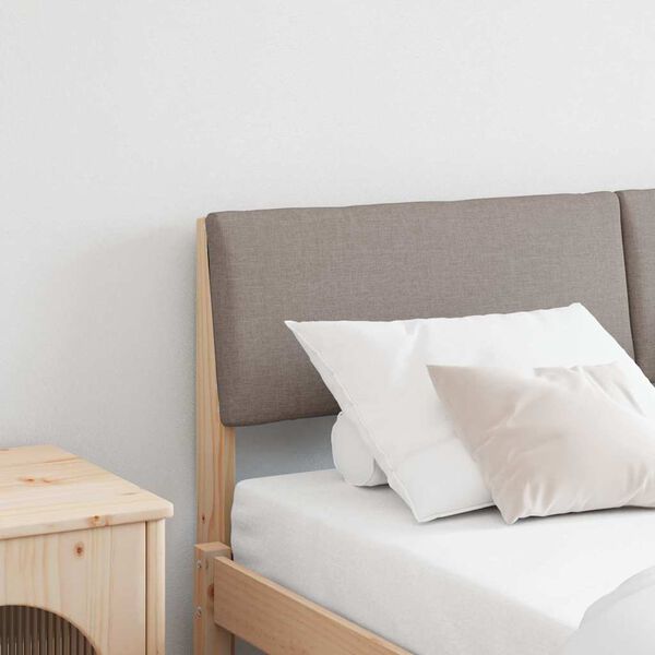 vidaXL Cabecero tapizado Taup&eacute; 160 cm Madera de pino macizo