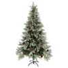 vidaXL &Aacute;rbol de Navidad con luces y pi&ntilde;as PVC PE verde y blanco 195 cm