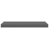 vidaXL Estante flotante de pared MDF gris brillo 60x23,5x3,8 cm
