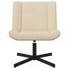 vidaXL Silla giratoria Crema 63 x 75 x 76 cm tela