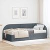 vidaXL Estructura de Cama Esquina con Colch&oacute;n 2 pcs Gris Terciopelo