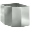 vidaXL Macetero de Esquina Plateado 60 x 60 x 50 cm Acero galvanizado