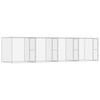 vidaXL Jaula para perro Plateado 800 x 200 x 200 cm Acero Galvanizado