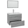 vidaXL Set de muebles de baño madera contrachapada gris Sonoma