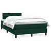 vidaXL Cama box spring con colch&oacute;n terciopelo verde oscuro 120x210 cm