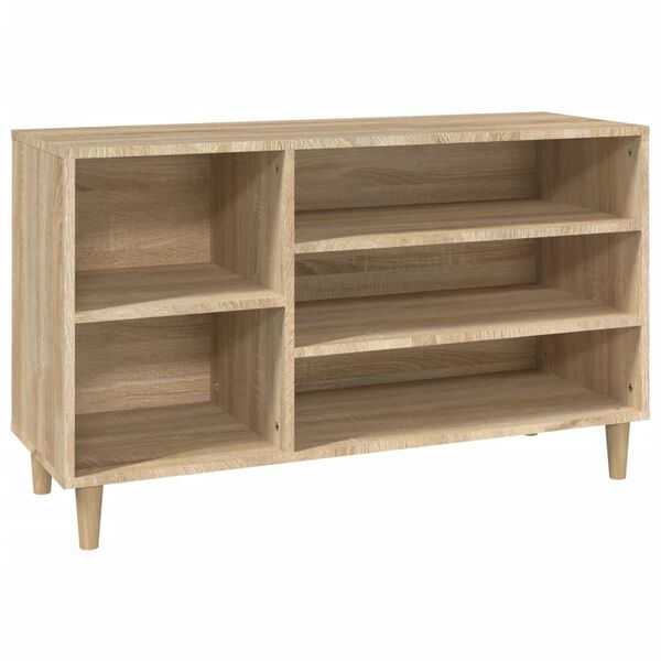vidaXL Mueble zapatero madera contrachapada roble Sonoma 102x36x60 cm