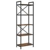 vidaXL Estante de libros Roble ahumado 56 x 34 x 171 cm