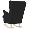 vidaXL Silla mecedora de tela negro 74x90x102 cm