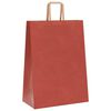vidaXL Bolsas de papel con asas 250 uds rojo 32x17x44 cm