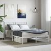 vidaXL Estructura cama sin colch&oacute;n con cabecero metal blanco 120x190cm