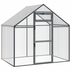 vidaXL Jaula para Aves Gris antracita 181,5 x 112,5 x 173,5 cm