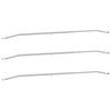 vidaXL adecuado para soporte de lona plana 3 pcs Plateado 130-210 cm