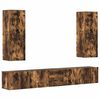 vidaXL Set de muebles de TV 5 pzas madera contrachapada roble ahumado