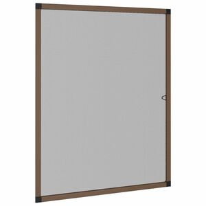 vidaXL Mosquitera para ventanas Marr&oacute;n 120 x 140 cm