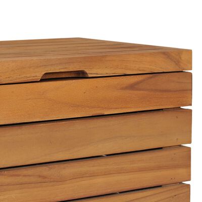 vidaXL Cesto de la ropa sucia madera maciza de teca 40x40x70 cm