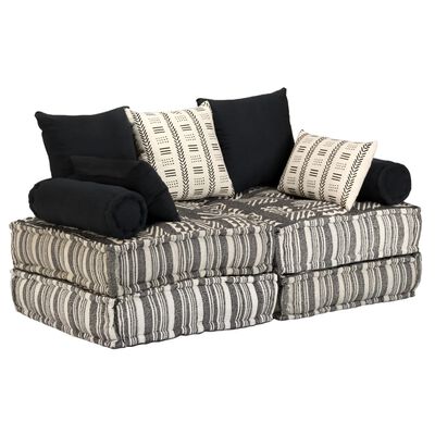vidaXL Conjunto de sofá modular 15 piezas tela de rayas