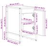 vidaXL Mesa de Noche Madera Vieja 39,5 x 30 x 50 cm