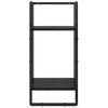 vidaXL Conjunto de estantes de pared 4 pcs Roble Negro 65 x 25 x 30 cm