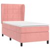 vidaXL Cama box spring con colch&oacute;n terciopelo rosa 90x200 cm