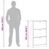 vidaXL Zapatero madera contrachapada roble ahumado 63x24x103 cm