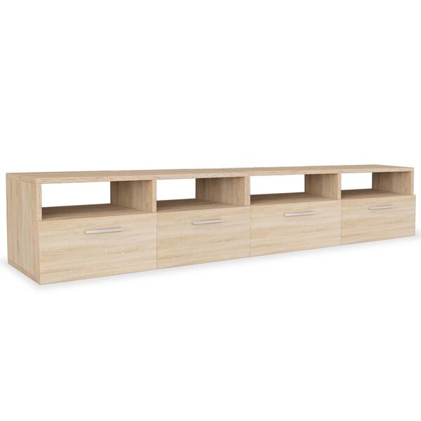 vidaXL Mueble de TV 2 piezas madera de ingenier&iacute;a roble 95x35x36 cm