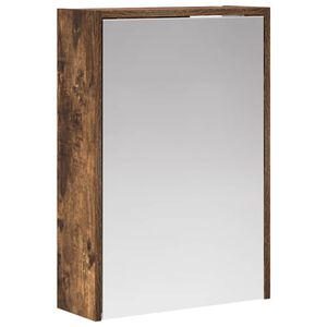 vidaXL Armario con espejo de ba&ntilde;o Roble ahumado 43 x 16 x 62.5 cm