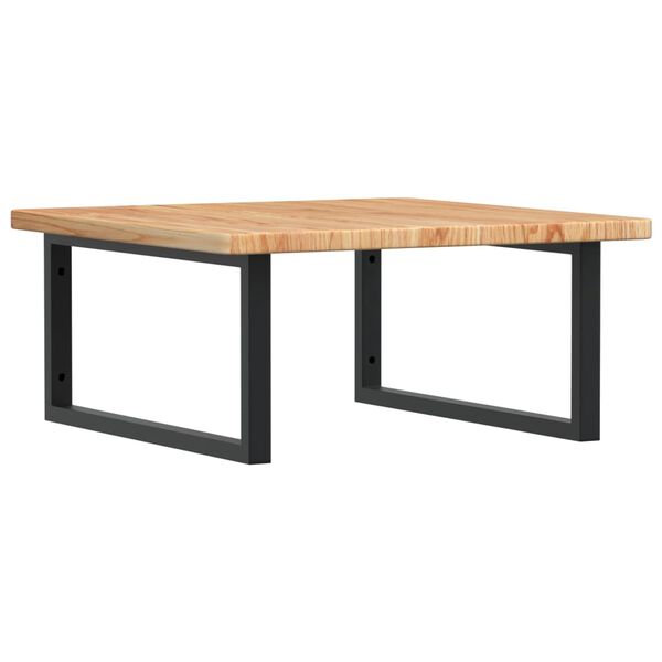 vidaXL Estante de lavabo de pared de acero y madera maciza de roble