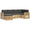 vidaXL Conjunto de sof&aacute;s de exterior 6 pcs Blanco y Antracita