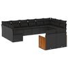vidaXL Set de sof&aacute;s de jard&iacute;n 12 piezas cojines rat&aacute;n sint&eacute;tico negro