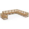vidaXL Juego muebles de jard&iacute;n 11 pzas madera maciza pino marr&oacute;n miel