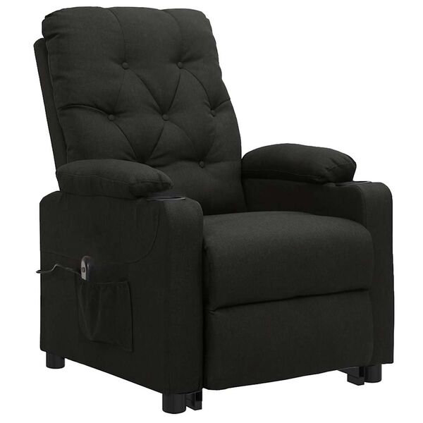 vidaXL Sill&oacute;n elevable tela negro