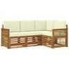 vidaXL Conjunto de sof&aacute;s de exterior 4 uds. Poli&eacute;ster