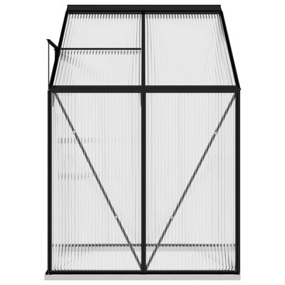 vidaXL Invernadero de aluminio gris antracita 2,7 m³