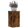 vidaXL Soportes de plantas 2 uds madera roble ahumado 10x10x18 cm