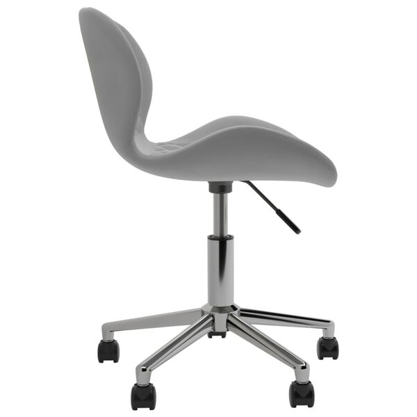 vidaXL Silla de comedor giratoria de terciopelo gris claro