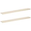 vidaXL Alfeizares 2 uds. Blanco 160 x 20 x 2 cm Madera de Roble S&oacute;lido