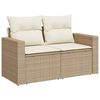 vidaXL Set sof&aacute;s de jard&iacute;n 7 piezas y cojines rat&aacute;n sint&eacute;tico beige