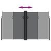 vidaXL Toldo lateral retr&aacute;ctil negro 200x600 cm