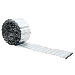 vidaxl Borde de C&eacute;sped 20 m x 20 cm Acero Galvanizado Plateado