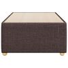 vidaXL Estructura de cama sin colchón tela marrón oscuro 90x190 cm