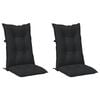 vidaXL Juego de Cojines para Silla de Respaldo Alto 2 pcs